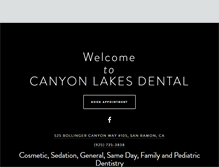 Tablet Screenshot of canyonlakesdental.com